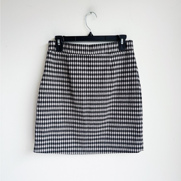 SANCTUARY Black and White Plaid Faux Wrap Mini Skirt Size M - Picture 6 of 6